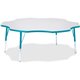 Jonti-Craft Berries Elementary Height Prism Six-Leaf Table - For - Table TopLaminated, Teal Top - Four Leg Base - 4 Legs - Adjus