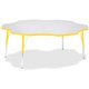 Jonti-Craft Berries Elementary Height Prism Six-Leaf Table - For - Table TopLaminated, Yellow Top - Four Leg Base - 4 Legs - Adj