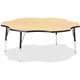 Jonti-Craft Berries Elementary Black Edge Six-leaf Table - For - Table TopLaminated, Maple Top - Four Leg Base - 4 Legs - Adjust