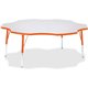 Jonti-Craft Berries Elementary Height Prism Six-Leaf Table - For - Table TopLaminated, Orange Top - Four Leg Base - 4 Legs - Adj
