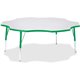 Jonti-Craft Berries Elementary Height Prism Six-Leaf Table - For - Table TopGreen, Laminated Top - Four Leg Base - 4 Legs - Adju