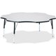 Jonti-Craft Berries Elementary Height Prism Six-Leaf Table - For - Table TopBlack, Laminated Top - Four Leg Base - 4 Legs - Adju