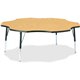Jonti-Craft Berries Elementary Black Edge Six-leaf Table - For - Table TopBlack Oak, Laminated Top - Four Leg Base - 4 Legs - Ad