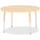 Jonti-Craft Berries Elementary Height. Maple Top/Edge Round Table - For - Table TopLaminated Round, Maple Top - Four Leg Base - 