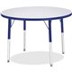 Jonti-Craft Berries Adult Height Color Edge Round Table - For - Table TopBlue Round, Laminated Top - Four Leg Base - 4 Legs - Ad