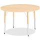 Jonti-Craft Elementary Height Maple Round Table - For - Table TopLaminated Round, Maple Top - Four Leg Base - 4 Legs - Adjustabl