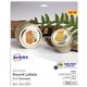 Avery Matte White Sure Feed Labels - - Width2 1/2" Diameter - Permanent Adhesive - Round - Laser, Inkjet - White - Paper - 9 / S