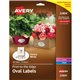 Avery Glossy White Labels - Sure Feed Technology - 2 1/2" Width x 1 1/2" Length - Permanent Adhesive - Oval - Laser, Inkjet - Wh