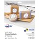 Avery TrueBlock Multipurpose Label - Permanent Adhesive - Round - Laser, Inkjet - Bright White - Paper - 12 / Sheet - 25 Total S