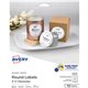 Avery Circle Labels - Sure Feed Technology - - Width2 1/2" Diameter - Permanent Adhesive - Round - Laser, Inkjet - Bright White 