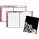 Cambridge FloraDoodle Premium 2024 Weekly Monthly Appointment Book, Black, White, Large - Large Size - Weekly, Monthly - 13 Mont
