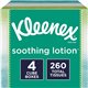 Kleenex Soothing Lotion Tissues - 3 Ply - 8.20" x 8.40" - White - Soft - For Home, Office, School - 65 Per Box - 4 / Pack