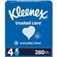 Kleenex Trusted Care Tissues - 2 Ply - 8.20" x 8.40" - White - Soft, Strong, Absorbent, Durable - For Home, Office, School - 70 