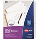 Avery Big Tab Eraseable Write-On Dividers - 5 x Divider(s) - 5 Write-on Tab(s) - 5 - 5 Tab(s)/Set - 8.5" Divider Width x 11" Div