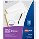 Avery Big Tab Eraseable Write-On Dividers - 8 x Divider(s) - 8 Write-on Tab(s) - 8 - 8 Tab(s)/Set - 8.5" Divider Width x 11" Div