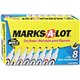 Avery Marks A Lot Desk-Style Dry-Erase Markers - Chisel Marker Point Style - Black, Blue, Red, Green, Purple, Yellow - 8 / Box