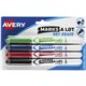 Avery Pen-Style Dry Erase Markers - Bullet Marker Point Style - Black, Red, Blue, Green - Black, Red, Blue, Green, White Barrel 