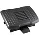 Kantek Premium Ergonomic Footrest with Rollers - 4" - 6.50" Adjustable Height - Black