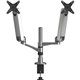 Kantek MA320 Mounting Arm for Monitor - Silver - TAA Compliant - 2 Display(s) Supported - 30" Screen Support - 1 Each
