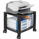 Kantek Two-shelf Printer/fax Stand - 75 lb Load Capacity - 2 x Shelf(ves) - 14.1" Height x 17" Width x 13.3" Depth - Floor - Bla