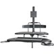 Kantek Mobile Height Adjustable Computer Workstation w/ LCD Mount - Adjustable Height - 48.50" Height x 27.50" Width x 25" Depth