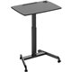 Kantek Adjustable Height Mobile Sit Stand Desk - Adjustable Height - 22" Table Top Length x 31.50" Table Top Width - 49" Height 