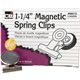 CLI Magnetic Spring Clips - 1.3" Length - 24 / Box