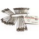 CLI Safety Pins - Assorted Sizes - 50 / Pack - Nickel Plated
