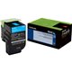 Lexmark Unison 701C Toner Cartridge - Laser - Standard Yield - 1000 Pages - Cyan - 1 Each