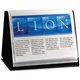 Lion Flip-N-Tell Display Easel Books - Letter - 8 1/2" x 11" Sheet Size - 40 Sheet Capacity - 20 Pocket(s) - Polypropylene - Bla