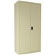 Lorell 4-shelf Steel Janitorial Cabinet - 36" x 18" x 72" - 4 x Shelf(ves) - Hinged Door(s) - Locking System, Welded, Sturdy, Re