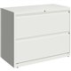 Lorell 36" White Lateral File - 2-Drawer - 18.6" x 28" x 36" - 2 x Drawer(s) for File - Lateral - Hanging Rail, Magnetic Label H