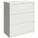 Lorell 36" White Lateral File - 3-Drawer - 36" x 18.6" x 40.3" - 3 x Drawer(s) for File - Letter, Legal, A4 - Lateral - Hanging 