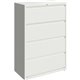 Lorell 36" White Lateral File - 4-Drawer - 36" x 18.6" x 52.5" - 4 x Drawer(s) for File - Letter, Legal, A4 - Hanging Rail, Magn