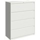 Lorell 42" White Lateral File - 4-Drawer - 42" x 18.6" x 52.5" - 4 x Drawer(s) for File - Letter, Legal, A4 - Lateral - Hanging 