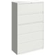 Lorell 42" White Lateral File - 5-Drawer - 42" x 18.6" x 67.6" - 5 x Drawer(s) for File - Letter, Legal, A4 - Lateral - Hanging 