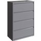 Lorell 36" Silver Lateral File - 4-Drawer - 36" x 18.6" x 52.5" - 4 x Drawer(s) for File - Letter, Legal, A4 - Lateral - Hanging