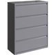 Lorell 42" Silver Lateral File - 4-Drawer - 42" x 18.6" x 52.5" - 4 x Drawer(s) for File - Letter, Legal, A4 - Lateral - Hanging