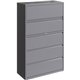 Lorell 42" Silver Lateral File - 2-Drawer - 42" x 18.6" x 67.6" - 2 x Drawer(s) for File - Letter, Legal, A4 - Lateral - Hanging