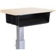 Lorell Sit-to-Stand School Desk Large Book Box - Large x 20" Width x 15" Depth x 5" Height - Black