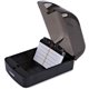 Lorell Desktop Card File - 350 Card Capacity - Black, Clear
