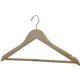 Lorell Wooden Coat Hanger - for Coat, Clothes, Garment - Wooden, Metal - Natural - 30 / Carton