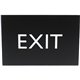 Lorell Exit Sign - 1 Each - 4.5" Width x 6.8" Height - Rectangular Shape - Easy Readability, Braille - Plastic - Black, Black