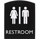 Lorell Restroom Sign - 1 Each - 6.8" Width x 8.5" Height - Rectangular Shape - Surface-mountable - Easy Readability, Braille - P