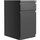 Lorell Mobile Pedestal File with Backpack Drawer - 15" x 27.8"20" - 2 x Box, File Drawer(s) - Finish: Black
