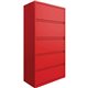 Lorell 4-drawer Lateral File with Binder Shelf - 36" x 18.8" x 67.8" - 5 x Drawer(s) for File - Letter, Legal, A4 - Lateral - Ha