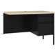 Lorell Fortress Steel Right-pedestal Return Desk - 42" x 29.5"24" , 0.8" Modesty Panel, 1.1" Top - Single Pedestal on Right Side