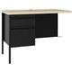 Lorell Fortress Steel Left-pedestal Return Desk - 42" x 29.5"24" , 0.8" Modesty Panel, 1.1" Top - Single Pedestal on Left Side -