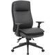 Lorell Premium Vinyl High-back Executive Chair - Black Vinyl Seat - Black Vinyl Back - Black Frame - High Back - 5-star Base - A