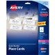 Avery Place Cards With Gold Border 1-7/16" x 3-3/4" , 65 lbs. 150 Cards - 97 Brightness - 3 3/4" x 1 7/16" - 65 lb Basis Weight 